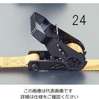 エスコ 25mmx5.0m/ 330kg ベルト荷締機(ラチェット式/橙 EA982B-24 1セット(3個)（直送品）