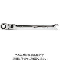 エスコ 22mm ラチェット片目片口スパナ(首振型/ロック付) EA684RD-22 1丁（直送品）