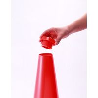 エスコ 380x380x670mm ヤワラカ カットコーン(赤/反射有/2本) EA983FT-62A 1組(2本)（直送品）