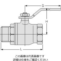 エスコ R1/2”xRc1/2” ボールバルブ(真鍮製) EA470AB-104 1個（直送品）