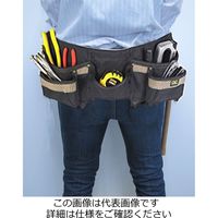 エスコ [12ポケット] ダブルツールポーチ(ベルト付) EA925CA-18 1個（直送品）