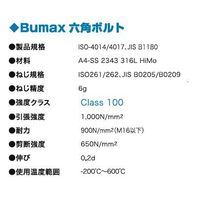 エスコ M 6x 25mm強力六角ボルト(SUS/ナットワッシャ付全ネジ EA949DX-604 1セット(10セット)（直送品）
