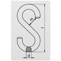 エスコ 25x3.5mm Sフック (1個) EA638EJ-1A 1セット(190個)（直送品）