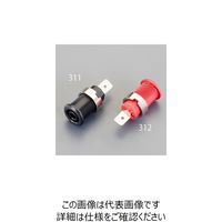 エスコ φ4mm パネルマウントソケット(黒) EA940DP-311 1セット(20個)（直送品）