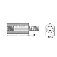 エスコ M3x17.0mm 六角雄ねじスペーサ(ナイロン/10個) EA949XA-30 1セット(200個:10個×20パック)（直送品）