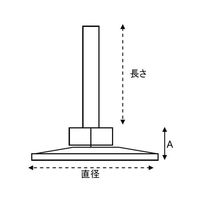 エスコ φ30mm/ M8x30mm アジャストベース(2個) EA948A-8A 1セット(60個:2個×30パック)（直送品）