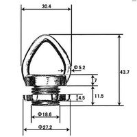 エスコ 蛍光灯器具吊り下げ用金具(6分/19mm) EA758XZ-53 1セット(20個)（直送品）