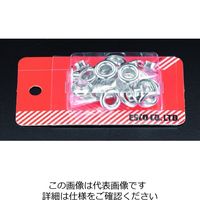 エスコ 12mm 両面ハトメ(アルミ製/20組) EA576MH-12 1セット(300組:20組×15パック)（直送品）