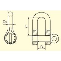 エスコ 0.5 ton 強力型シャックル EA638NA-1 1セット(30個)（直送品）