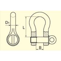 エスコ 0.75ton 強力型ボウシャックル EA638NB-2 1セット(20個)（直送品）