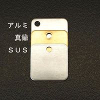 エスコ 32x32mm タグブランク(ステンレス 角/10枚) EA591HC-22 1セット(100枚:10枚×10パック)（直送品）