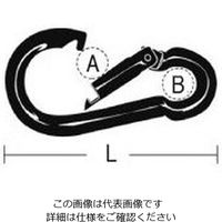 エスコ 79x11.0mm スナップフック(スチール製/黒) EA638JP-113 1セット(15個)（直送品）