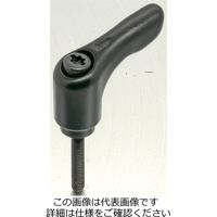 エスコ M4x10mm 雄ねじミニクランプレバー(ブラック) EA948CB-401 1セット(5個)（直送品）