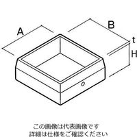 エスコ 15x 15mm 角型保護キャップ(クロ/2個) EA983FP-41B 1セット(40個:2個×20パック)（直送品）