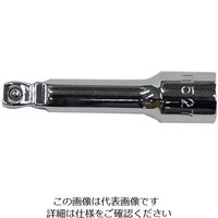 エスコ 1/4”DR/100mm エクステンションバー(首振) EA617CK-410 1セット(15本)（直送品）