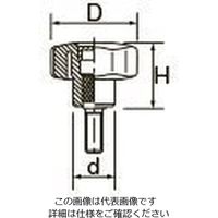 エスコ M8x55mm 雄ねじノブ EA948AD-415 1セット(10個)（直送品）