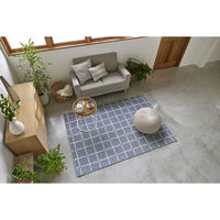 スミノエ 洗える ラグ オセロ 130×185cm ブルー 4549781290751 1枚