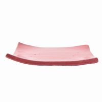 アースモス 小皿 ピンク タタラ型5.0寸正角皿 [4個入] vac-102-04016（直送品）