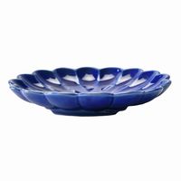 アースモス 小皿 ルリ 菊型6.0寸丸皿 [3個入] vac-104-02028（直送品）