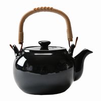 アースモス ティーポット 黒 土瓶 [2個入] vac-106-06003（直送品）