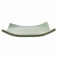 アースモス 小皿 ビードロ灰釉 タタラ型7.0寸正角皿 [2個入] vac-113-04017（直送品）