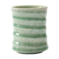 アースモス 湯呑茶碗 ビードロ灰釉 ろくべ型長湯呑み(大) [4個入] vac-113-06012（直送品）