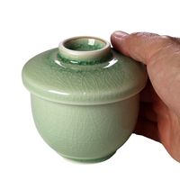 アースモス 蓋物 ビードロ灰釉 蒸し碗(小) [4個入] vac-113-09001（直送品）