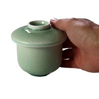 アースモス 蓋物 ビードロ灰釉 蒸し碗(大) [3個入] vac-113-09002（直送品）