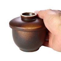 アースモス 蓋物 やきしめ 蒸し碗(小) [4個入] vac-114-09001（直送品）