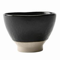 アースモス 飯碗 瀬戸黒 石目型3.8寸飯碗 [4個入] vac-119-01015（直送品）