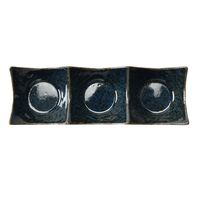 アースモス 豆皿 ラピスラズリ 石目型3連豆皿 [5個入] vac-120-07019（直送品）