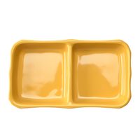 アースモス 仕切り皿 レモン 二品皿(中) [6個入] vac-121-07020（直送品）