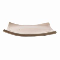 アースモス 小皿 ローズクオーツ タタラ型5.0寸正角皿 [4個入] vac-125-04016（直送品）