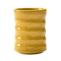 アースモス 湯呑茶碗 黄 ろくべ型長湯呑み(小) [4個入] vac-201-06011（直送品）