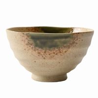 アースモス 飯碗 伊賀織部 うす彫りろくべ型茶碗(大) [4個入] vac-207-01022（直送品）