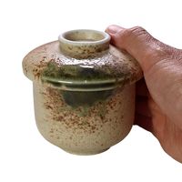 アースモス 蓋物 伊賀織部 蒸し碗(大) [3個入] vac-207-09002（直送品）