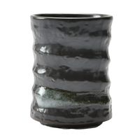 アースモス 湯呑茶碗 鉄結晶 ろくべ型長湯呑み(小) [4個入] vac-211-06011（直送品）