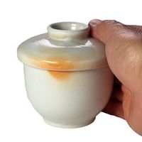 アースモス 蓋物 吹付ヒワ 蒸し碗(小) [3個入] vac-304-09001（直送品）
