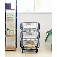 アイ・エル・シー ワイヤースタッキングラック4段 LB-4238-4 1個（直送品）