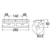 SANEI ダブルペーパーホルダー W3801-W 1個（直送品）