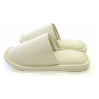 オクムラ スリッパ マッドビニールレザー Lサイズ ベージュ 295167 1個（直送品）