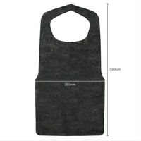 今村紙工 不織布エプロン 黒 1セット（150枚：30枚入×5袋） オリジナル