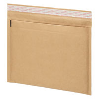 紙緩衝材クッション封筒 312×228mm ネコポス対応サイズ 茶 開封テープなし 1セット（100枚：10枚入×10） スマイル