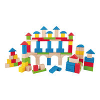 Hape 積み木 白木＆カラー 100ピース E0427A 1個