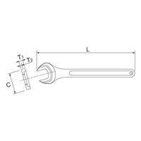 旭金属工業 強力極薄スパナ(センサーナット用)17mm SST0017 1丁（直送品）