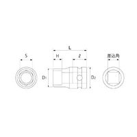 トップ工業 インパクト用ソケット PTー870 1ケ（直送品）