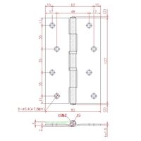 ジョー・プリンス竹下 Bー78ーSUSー127 ステンレス中厚蝶番 127mm 1030781301 1セット(18個)（直送品）