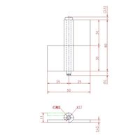 ジョー・プリンス竹下 Bー48 鉄小型旗蝶番 1030482200 1セット(100個)（直送品）