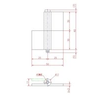 ジョー・プリンス竹下 Bー48ーSUS ステンレス小型旗蝶番 1030482300 1セット(20個)（直送品）
