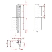 ジョー・プリンス竹下 Bー49 鉄裏蝶番 1030492200 1セット(40個)（直送品）